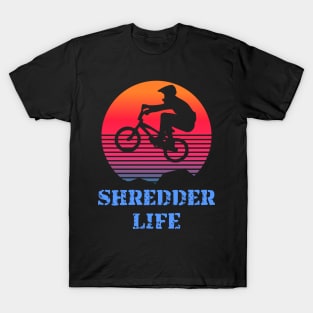 Shredder life BMX stunt retro sunset T-Shirt